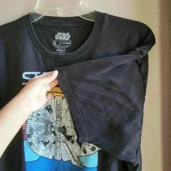 Star Wars Millennium Falcon T-Shirt Men's XL Short Sleeve Graphic Black - Picture 8 of 11